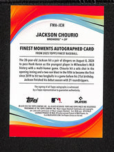 Load image into Gallery viewer, Jackson Chourio 2025 Finest Finest Moments Autographs Gold #FMA-JCH #/50
