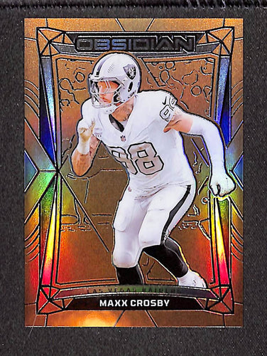 Maxx Crosby 2024 Panini Obsidian Gold #102 #/10
