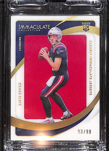 Drake Maye 2024 Immaculate Clearly Immaculate Jerseys /99 #CIRJ-DME