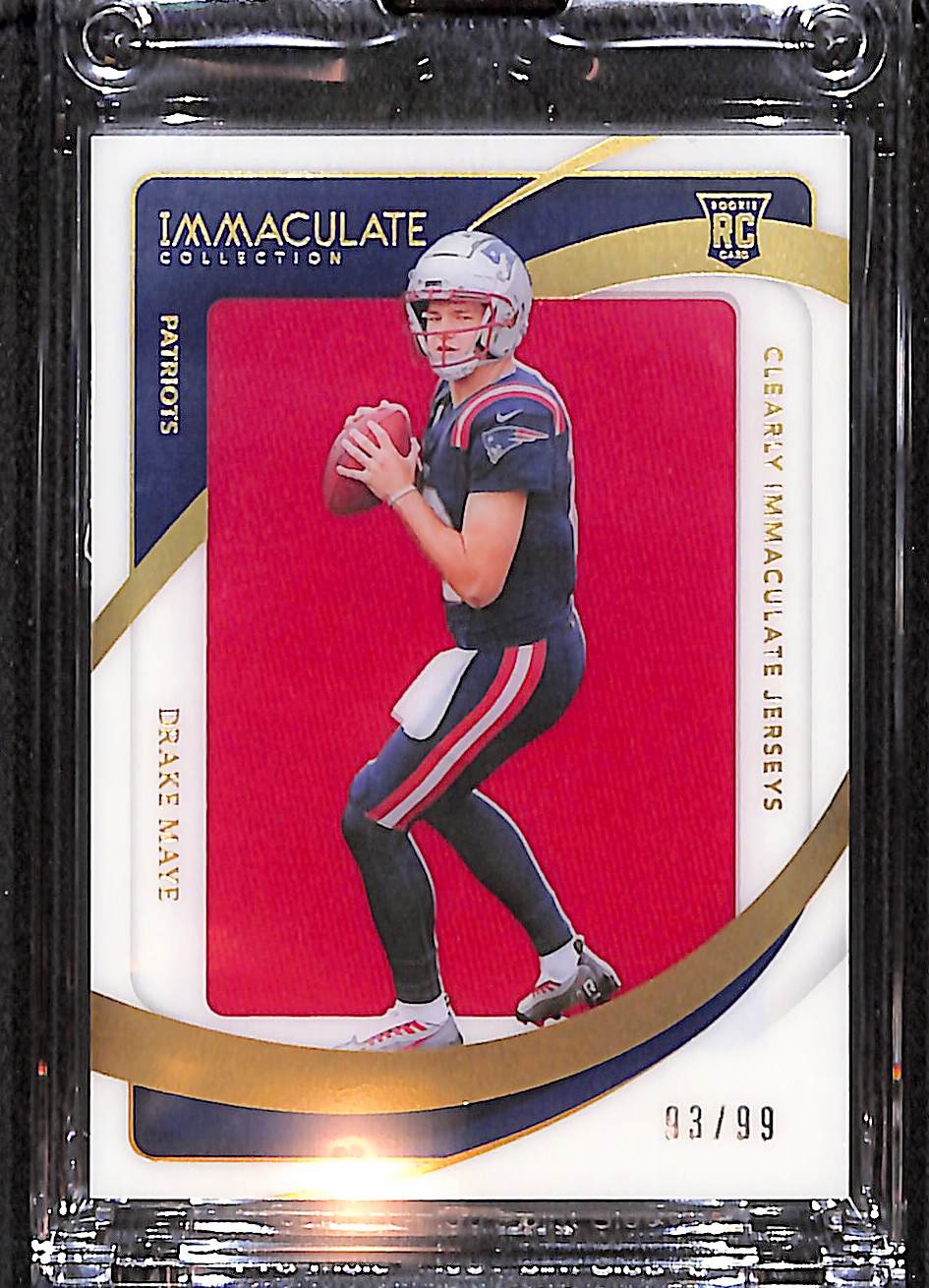 Drake Maye 2024 Immaculate Clearly Immaculate Jerseys /99 #CIRJ-DME