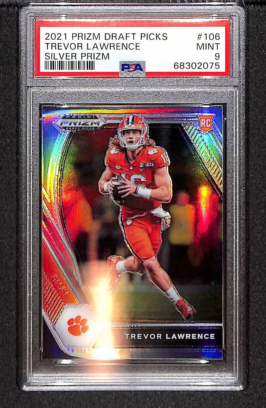 Trevor Lawrence 2021 Panini Prizm Draft Picks Silver Prizm #106 PSA 9