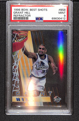 Grant Hill 1996 Bowman'S Best Best Shots Refractor #BS8 PSA 9