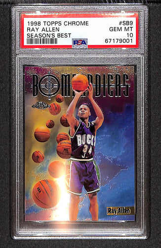 Ray Allen 1998 Topps Chrome Season'S Best Season'S Best #SB9 PSA 10