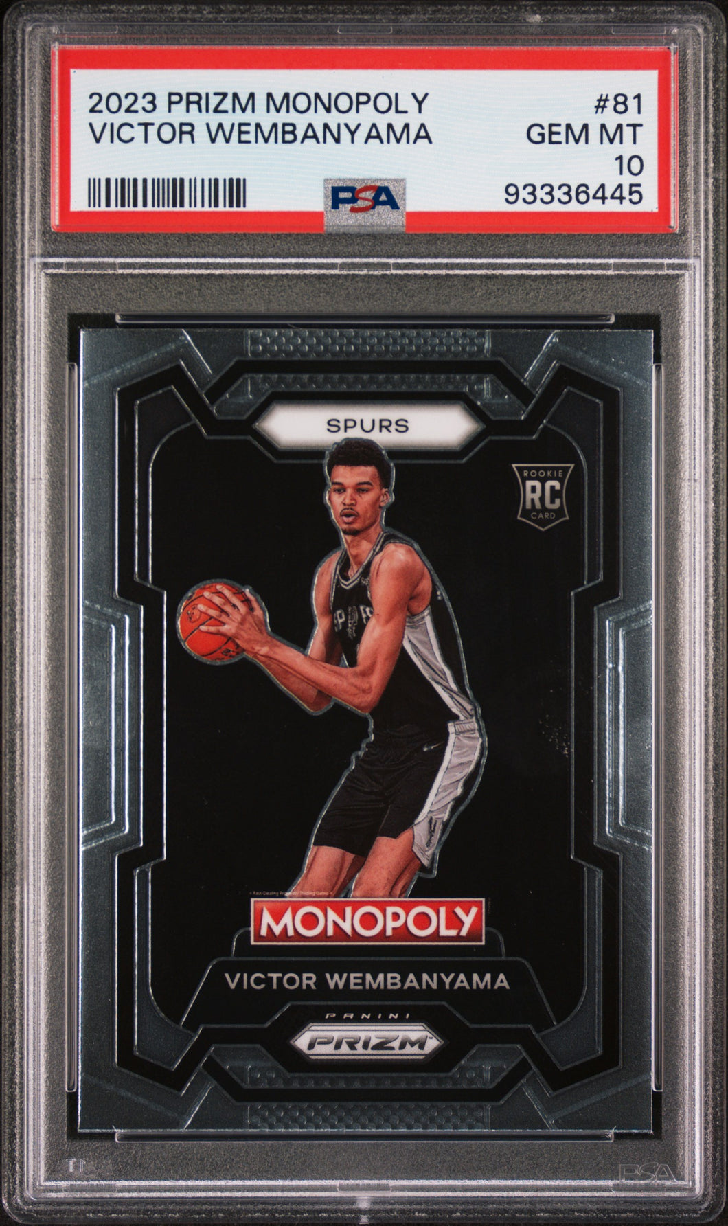 Victor Wembanyama 2023 Panini Prizm Monopoly #81 PSA 10