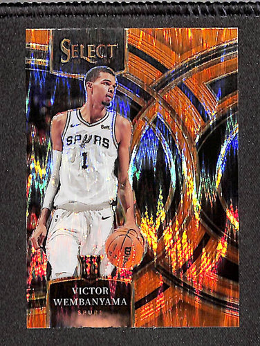 Victor Wembanyama 2023-24 Panini Select Orange Flash Prizms #121