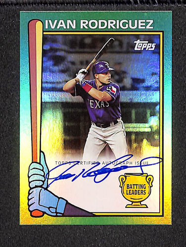 Ivan Rodriguez 2024 Archives 1990 Topps Batting Leaders Auto #90BLA-IR #/99