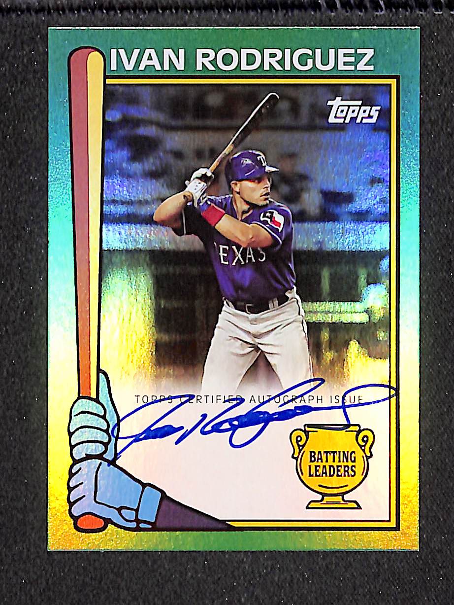 Ivan Rodriguez 2024 Archives 1990 Topps Batting Leaders Auto #90BLA-IR #/99