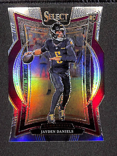 Jayden Daniels 2024 Panini Select Silver Prizm Die Cut #26