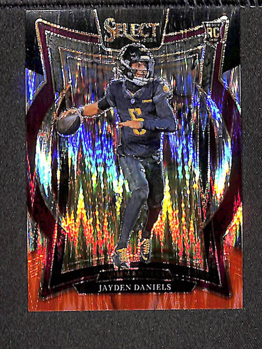 Jayden Daniels 2024 Panini Select Black & Orange Prizm Shock #26
