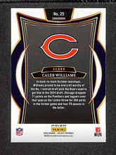 Load image into Gallery viewer, Caleb Williams 2024 Panini Select Black &amp; Orange Prizm Shock #25
