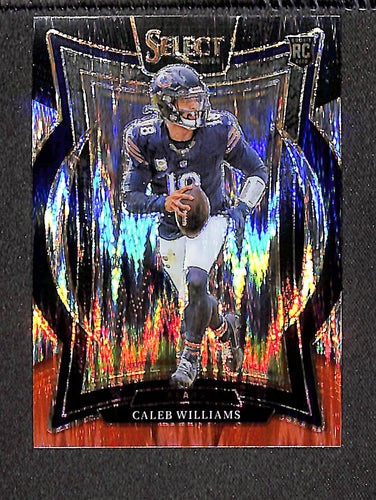 Caleb Williams 2024 Panini Select Black & Orange Prizm Shock #25