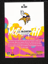 Load image into Gallery viewer, J.J. McCarthy 2024 Panini Rookies &amp; Stars Rookie Exclusive Orange #RE-JMY #/125
