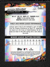 Load image into Gallery viewer, Jackson Holliday 2024 Finest Purple Checkerboard Refractors #76 #/150
