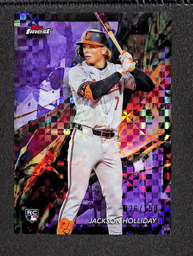 Jackson Holliday 2024 Finest Purple Checkerboard Refractors #76 #/150