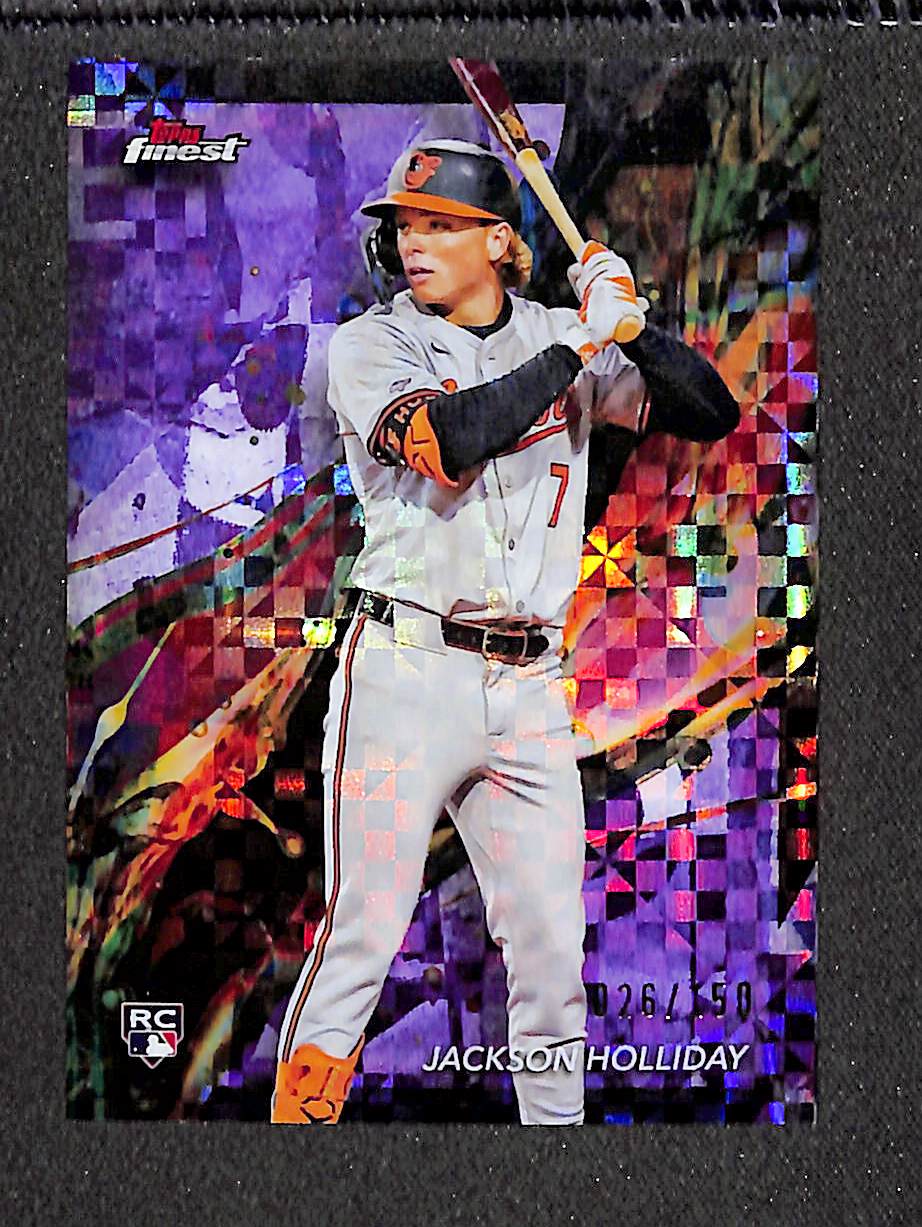 Jackson Holliday 2024 Finest Purple Checkerboard Refractors #76 #/150