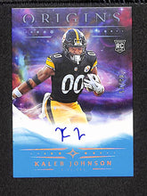 Load image into Gallery viewer, Kaleb Johnson 2025 Panini Origins Rookie Autographs Turquoise /25 #RA-KAL
