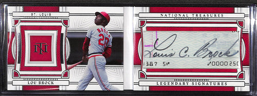 Lou Brock 2023 National Treasures Legendary Signatures Booklets #LSB-LB #/99