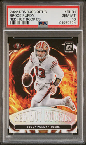 Brock Purdy 2022 Donruss Optic Red Hot Rookies #RHR-1 PSA 10