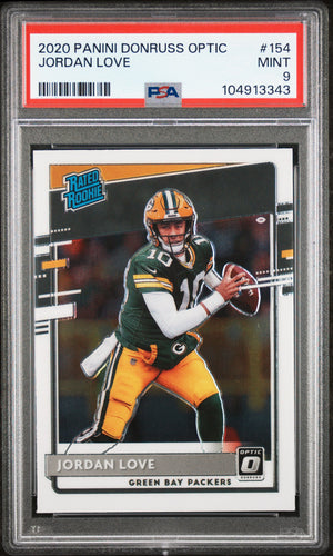 Jordan Love 2020 Donruss Optic #154 PSA 9