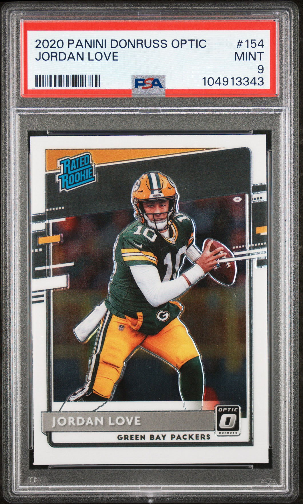 Jordan Love 2020 Donruss Optic #154 PSA 9