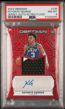 Load image into Gallery viewer, Keyonte George 2023-24 Obsidian Rookie Jersey Ink Red Flood #RJI-KEY PSA 8
