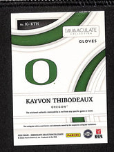 Load image into Gallery viewer, Kayvon Thibodeaux 2022 Immaculate Collection Gloves #IG-KTH #/76

