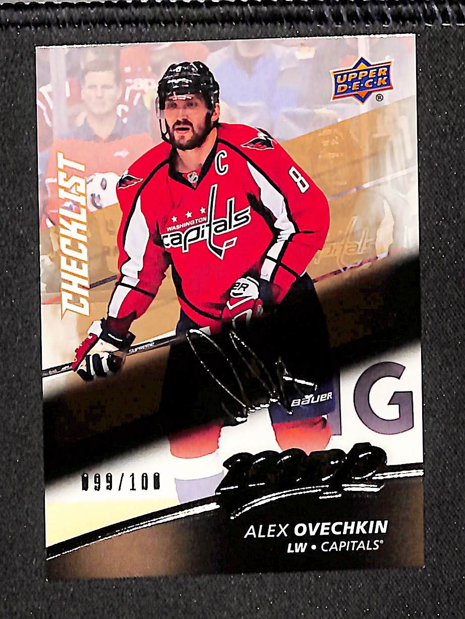 Alex Ovechkin 2017-18 Upper Deck MVP Gold Script #230 #/100