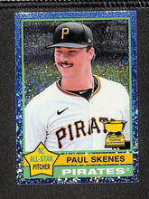 Load image into Gallery viewer, Paul Skenes 2025 Topps Heritage Chrome Light Blue Sparkle Refractor #60
