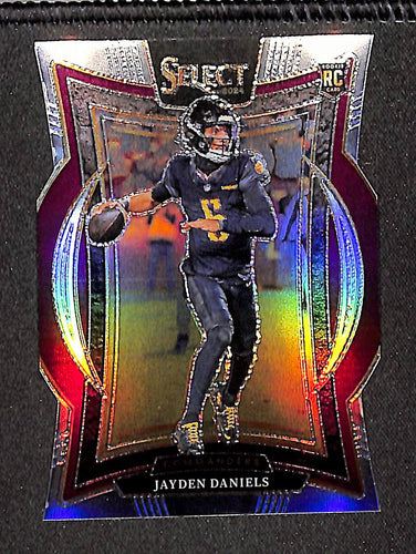 Jayden Daniels 2024 Panini Select Silver Prizm Die Cut #26