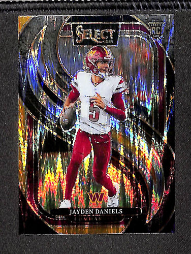 Jayden Daniels 2024 Panini Select Black & Gold Prizm Shock #112