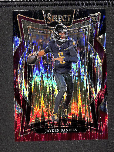 Jayden Daniels 2024 Panini Select Black & Red Prizm Shock #26