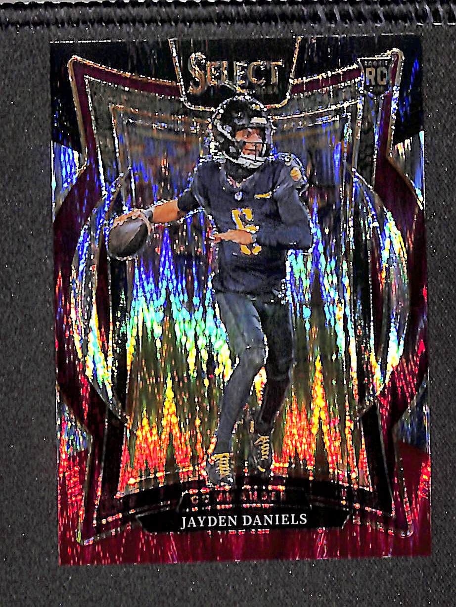 Jayden Daniels 2024 Panini Select Black & Red Prizm Shock #26