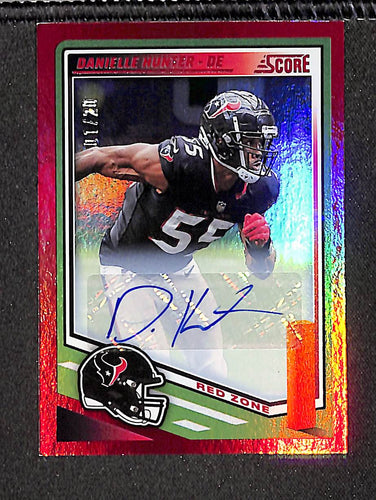 Danielle Hunter 2025 Score Base Signatures Red Zone #42 #/20