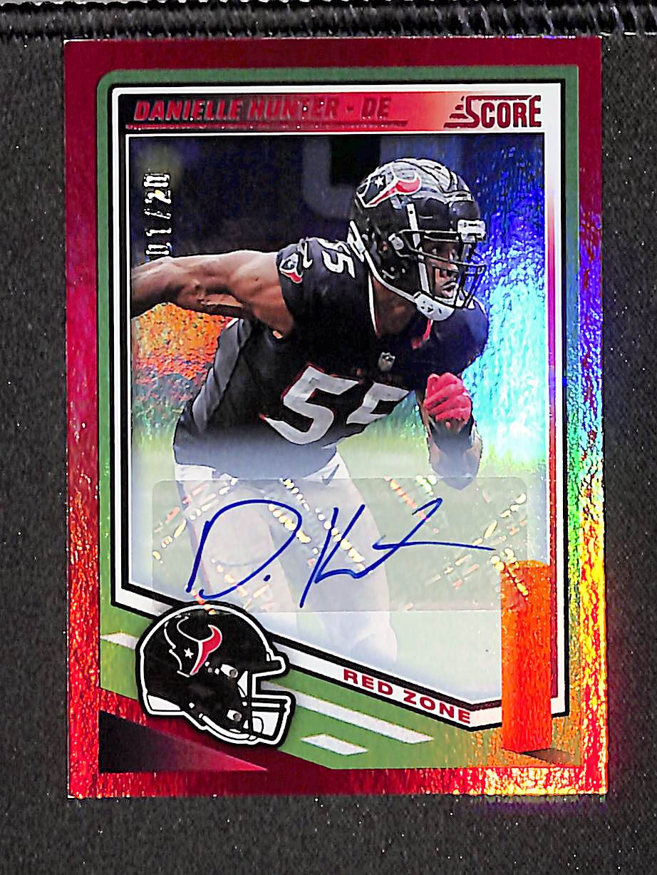 Danielle Hunter 2025 Score Base Signatures Red Zone #42 #/20