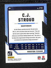 Load image into Gallery viewer, C.J. Stroud 2024 Donruss Press Proof Gold Die Cuts #210 #/25
