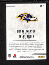 Load image into Gallery viewer, Lamar Jackson / Trent Dilfer 2018 Panini Illusions #25
