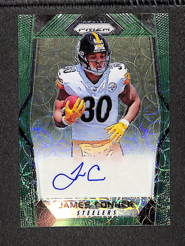 James Conner 2017 Panini Prizm Rookie Autographs Prizm Green Scope #RA-JCN #/99