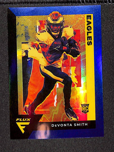 DeVonta Smith 2021 Panini Chronicles Flux Rookies Blue #FX-11 #/25