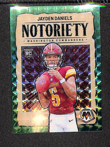 Jayden Daniels 2024 Panini Mosaic Notoriety Mosaic Green #19