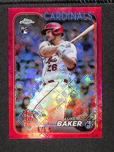 Load image into Gallery viewer, Luken Baker 2024 Topps Chrome Logofractor Edition Red MLB Refractors #132 #/5
