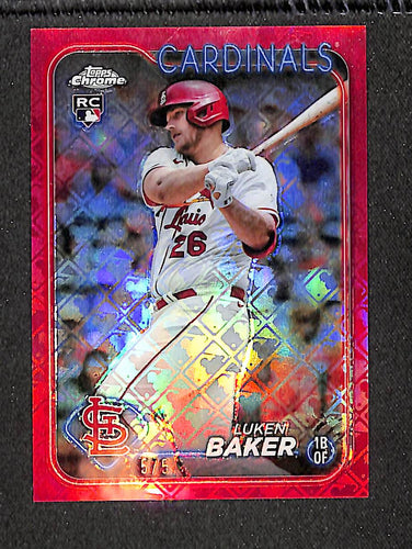Luken Baker 2024 Topps Chrome Logofractor Edition Red MLB Refractors #132 #/5