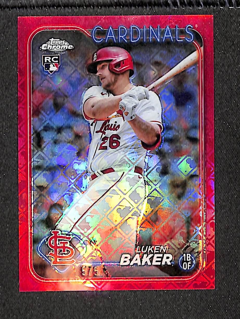 Luken Baker 2024 Topps Chrome Logofractor Edition Red MLB Refractors #132 #/5
