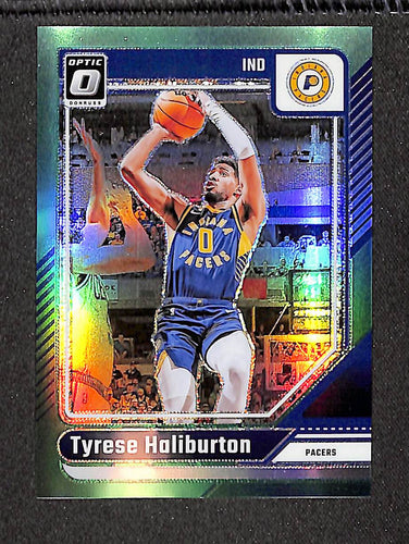 Tyrese Haliburton 2024-25 Donruss Optic Green #215 #/5