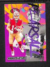 Load image into Gallery viewer, Ricky Pearsall 2024 Panini Rookies &amp; Stars Rookie Exclusive Purple #RE-RPL #/35
