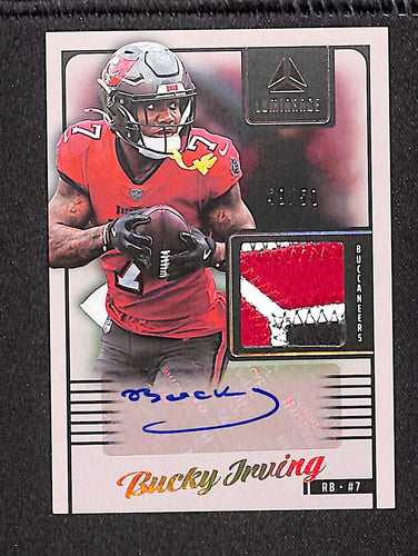 Bucky Irving 2025 Panini Luminance Autograph Jerseys Gold #AJY-BIR #/50