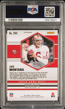 Load image into Gallery viewer, Joe Montana 2021 Panini Mosaic Choice Prizm Peacock #293 PSA 9
