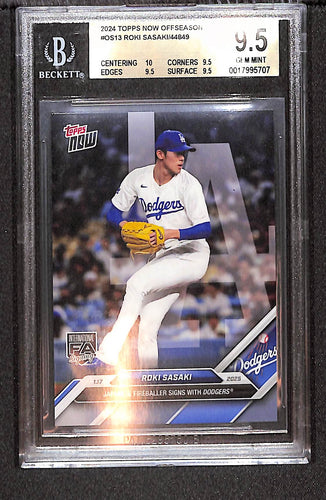Roki Sasaki 2024-25 Topps Now Off-Season #OS-13 BGS 9.5