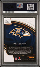 Load image into Gallery viewer, Lamar Jackson 2018 Panini Select Silver Prizm #205 PSA 10
