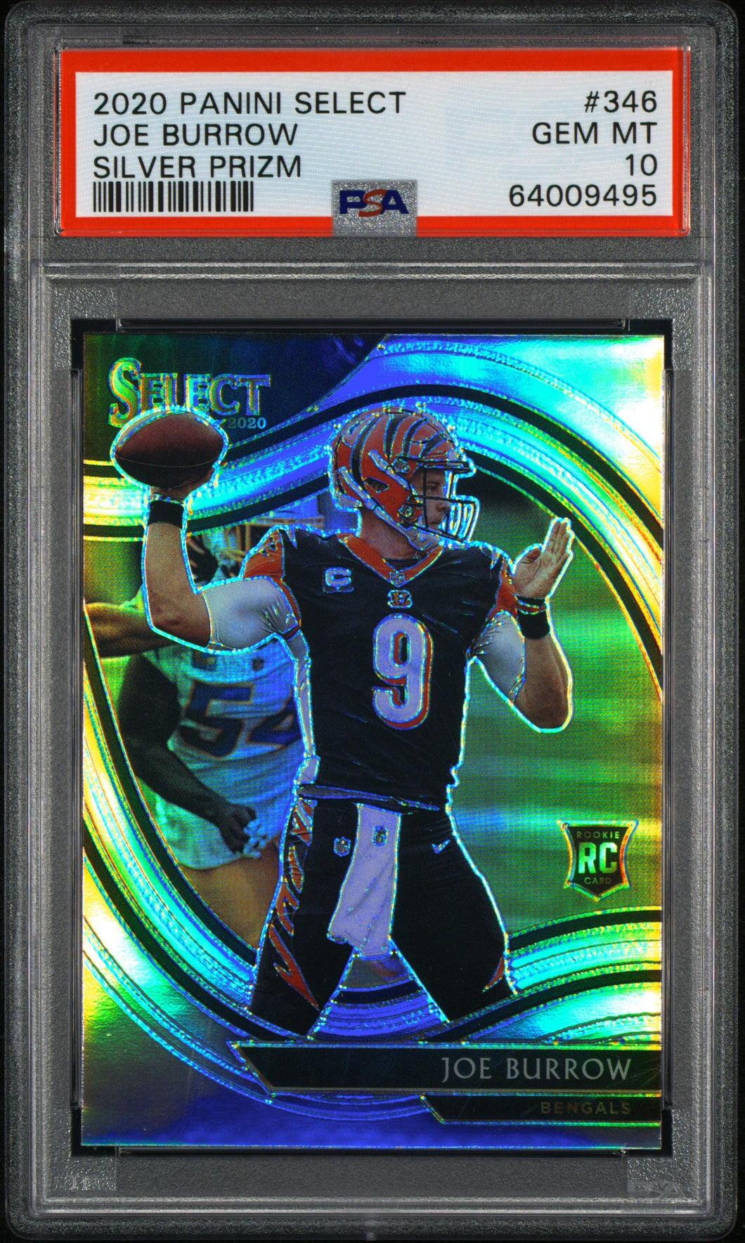 Joe Burrow 2020 Panini Select Silver Prizm #346 PSA 10