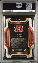 Load image into Gallery viewer, Ja&#39;Marr Chase 2021 Panini Select Neon Green Prizm Die Cut #247 #/349 PSA 10
